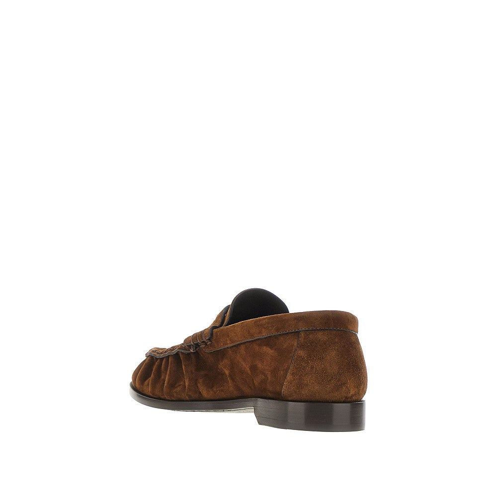 'Le Loafer' suede leather loafers