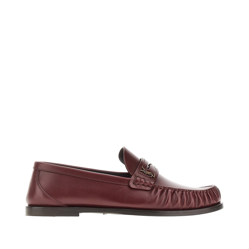 Leather loafers with Cassandre logo