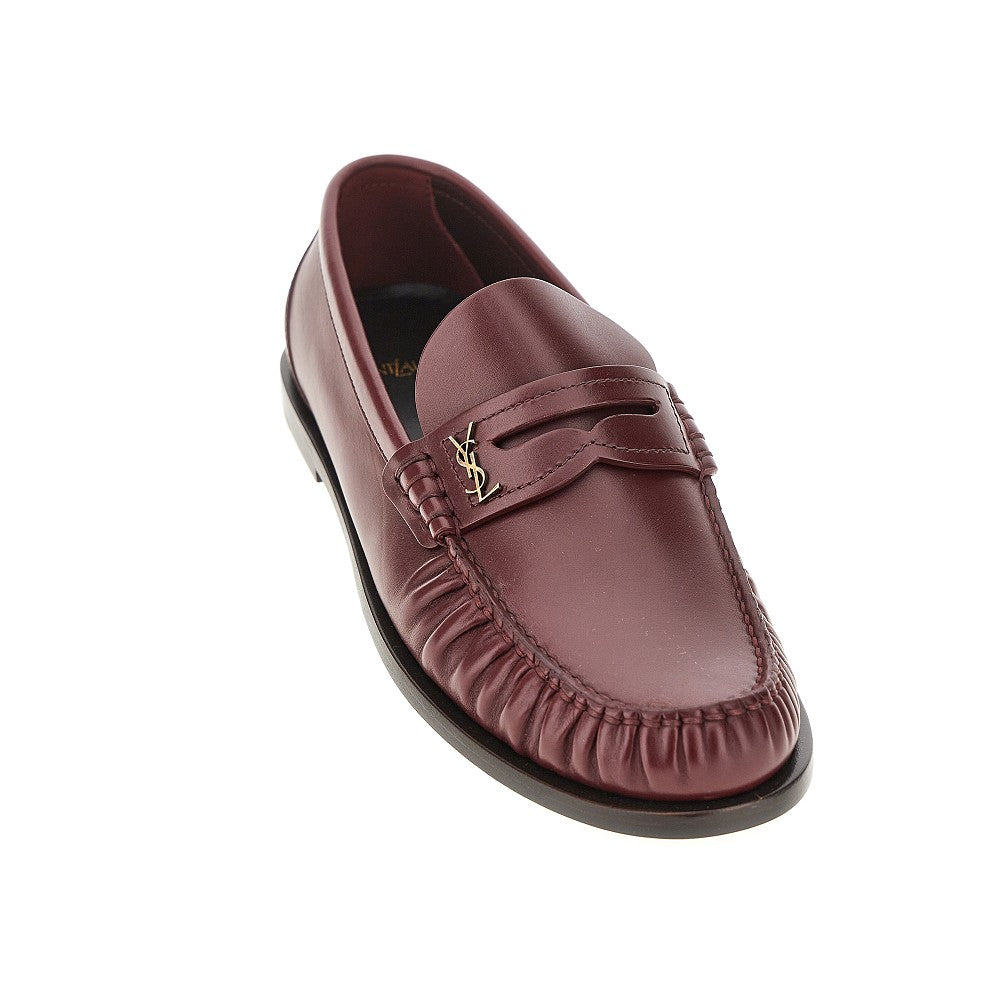 Leather loafers with Cassandre logo