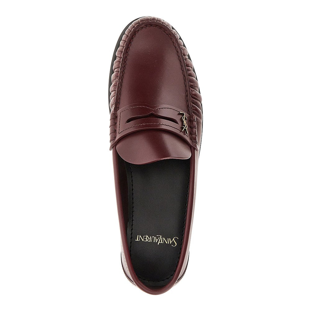Leather loafers with Cassandre logo
