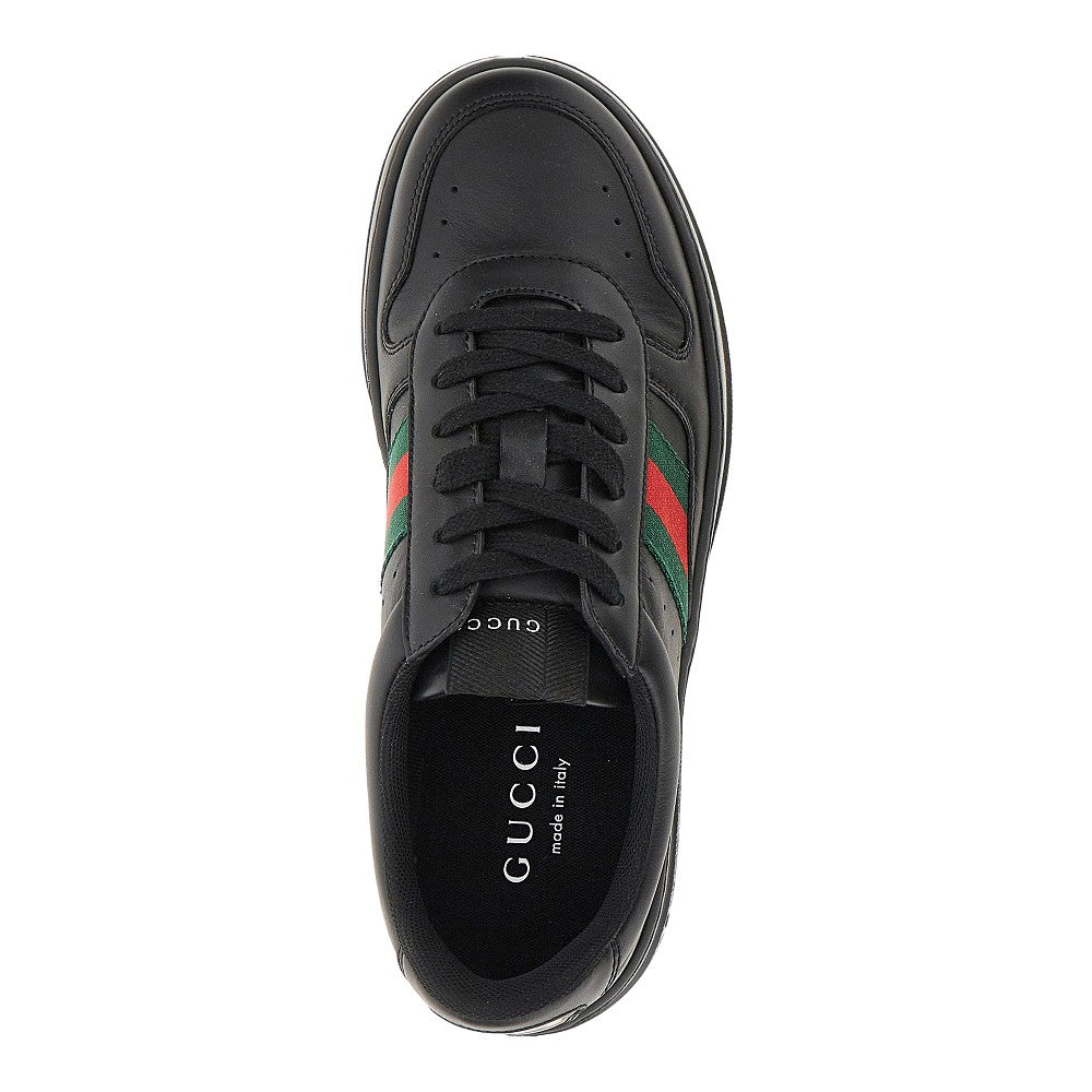 Sneakers in pelle con suola oversize