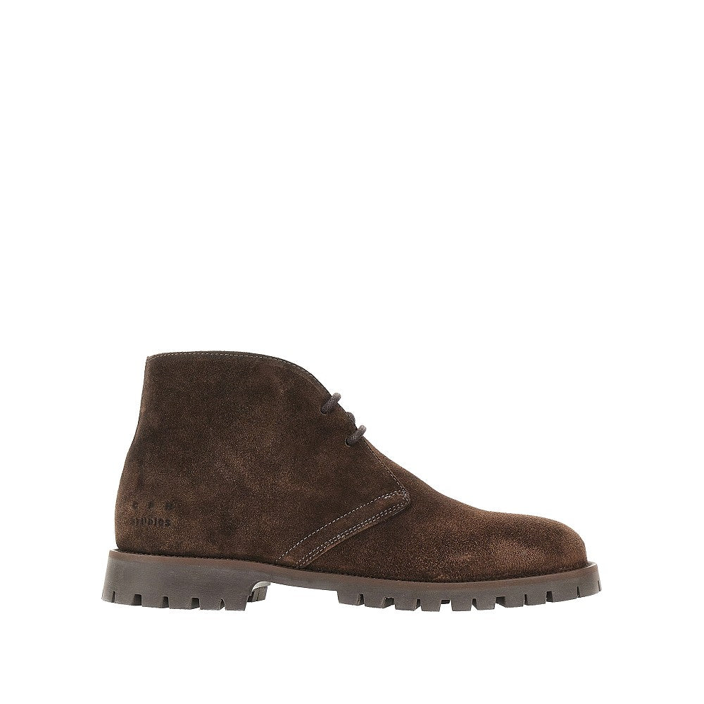 Suede leather ankle boots