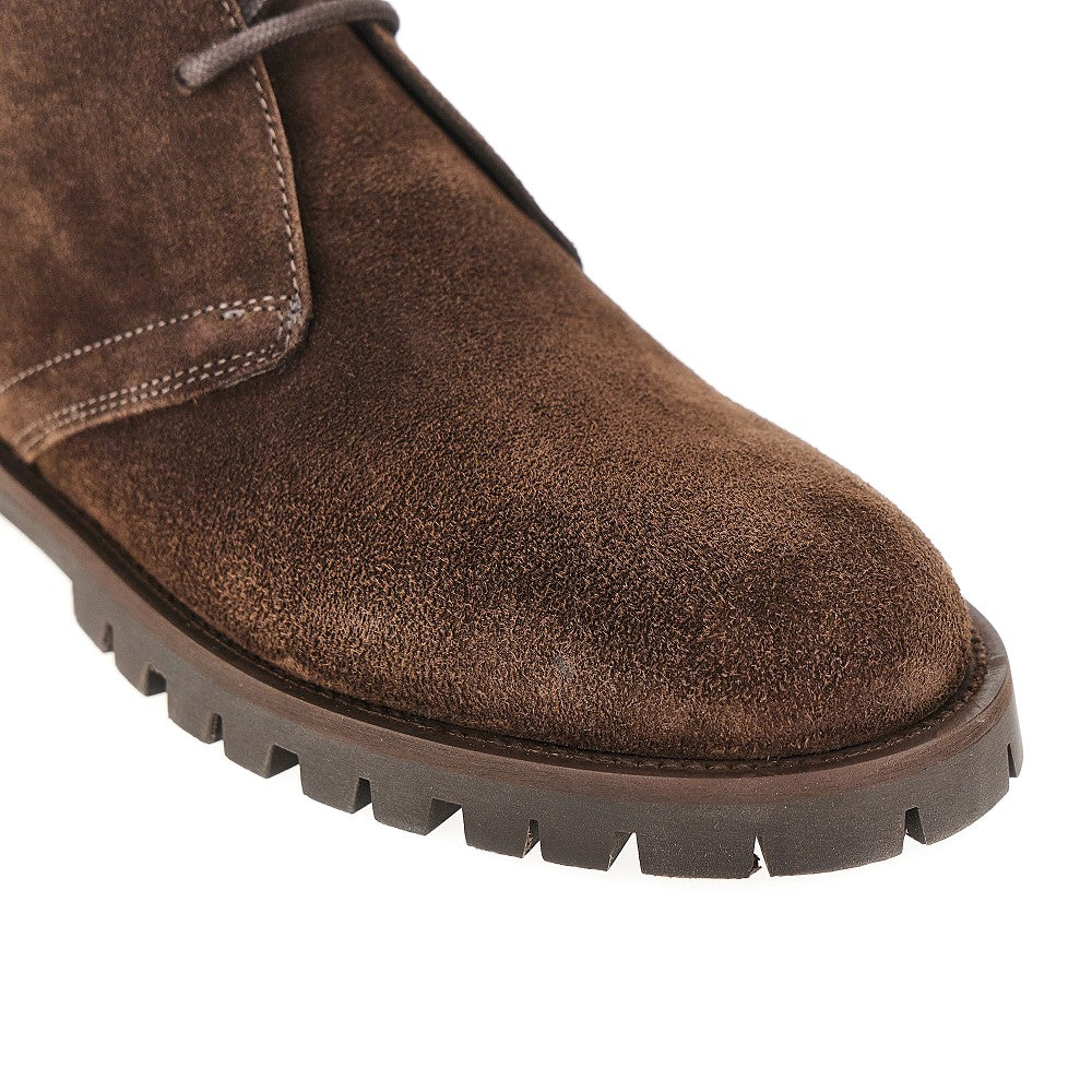 Suede leather ankle boots