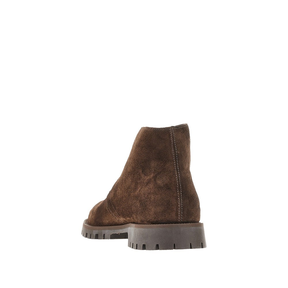Suede leather ankle boots