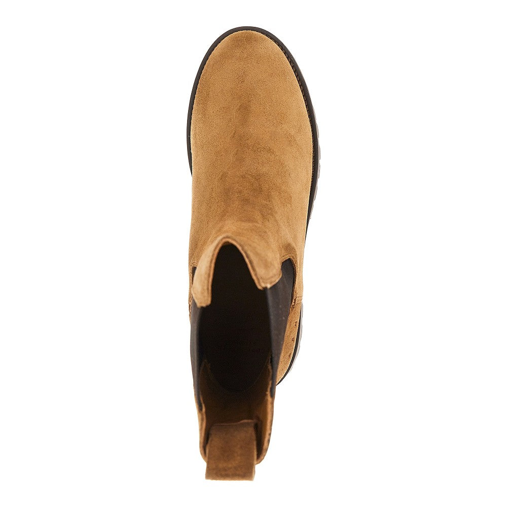 Suede leather Chelsea boots