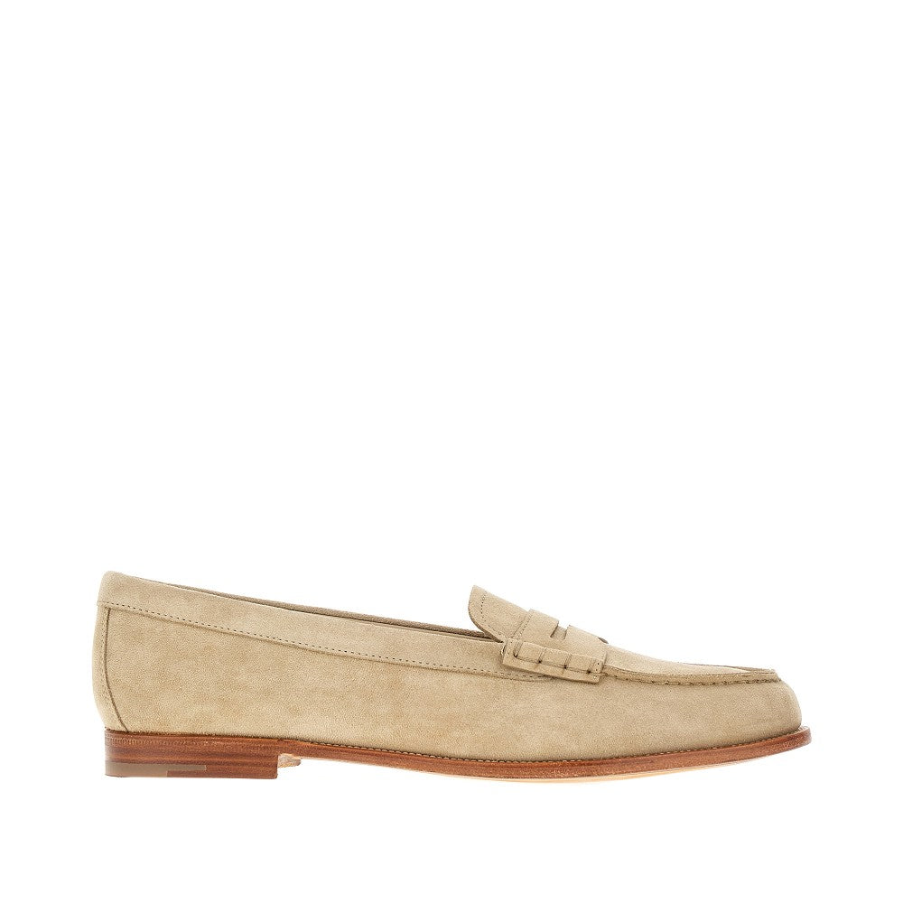 &#39;Kara&#39; suede leather loafers