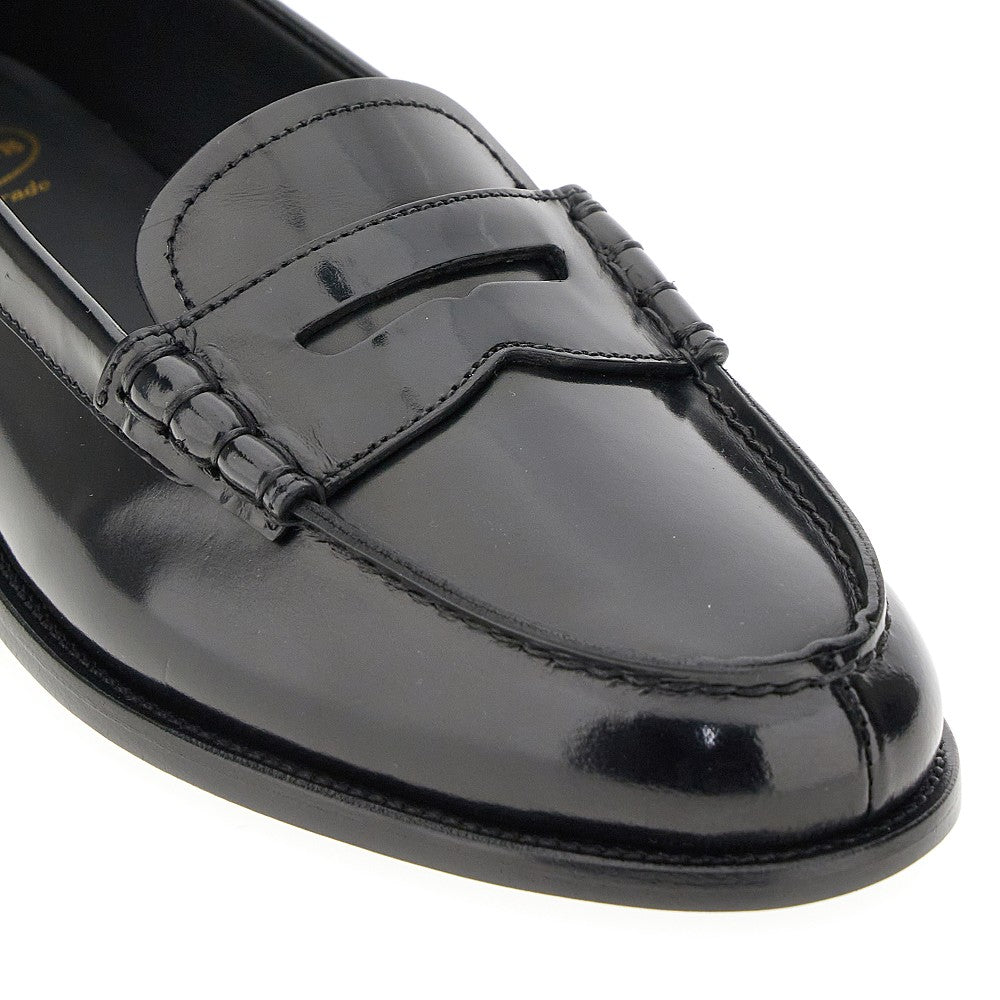 &#39;Kara&#39; polished leather loafers
