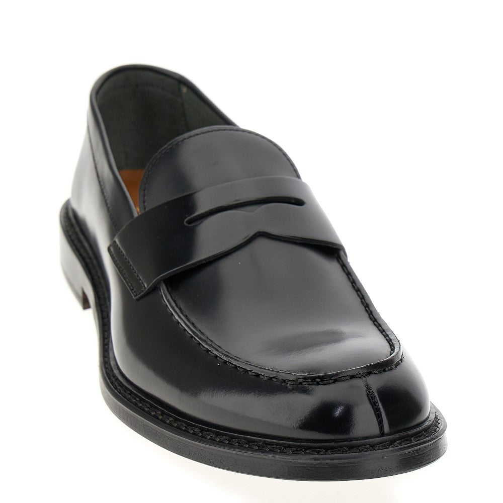 Brushed leather Penny loafers