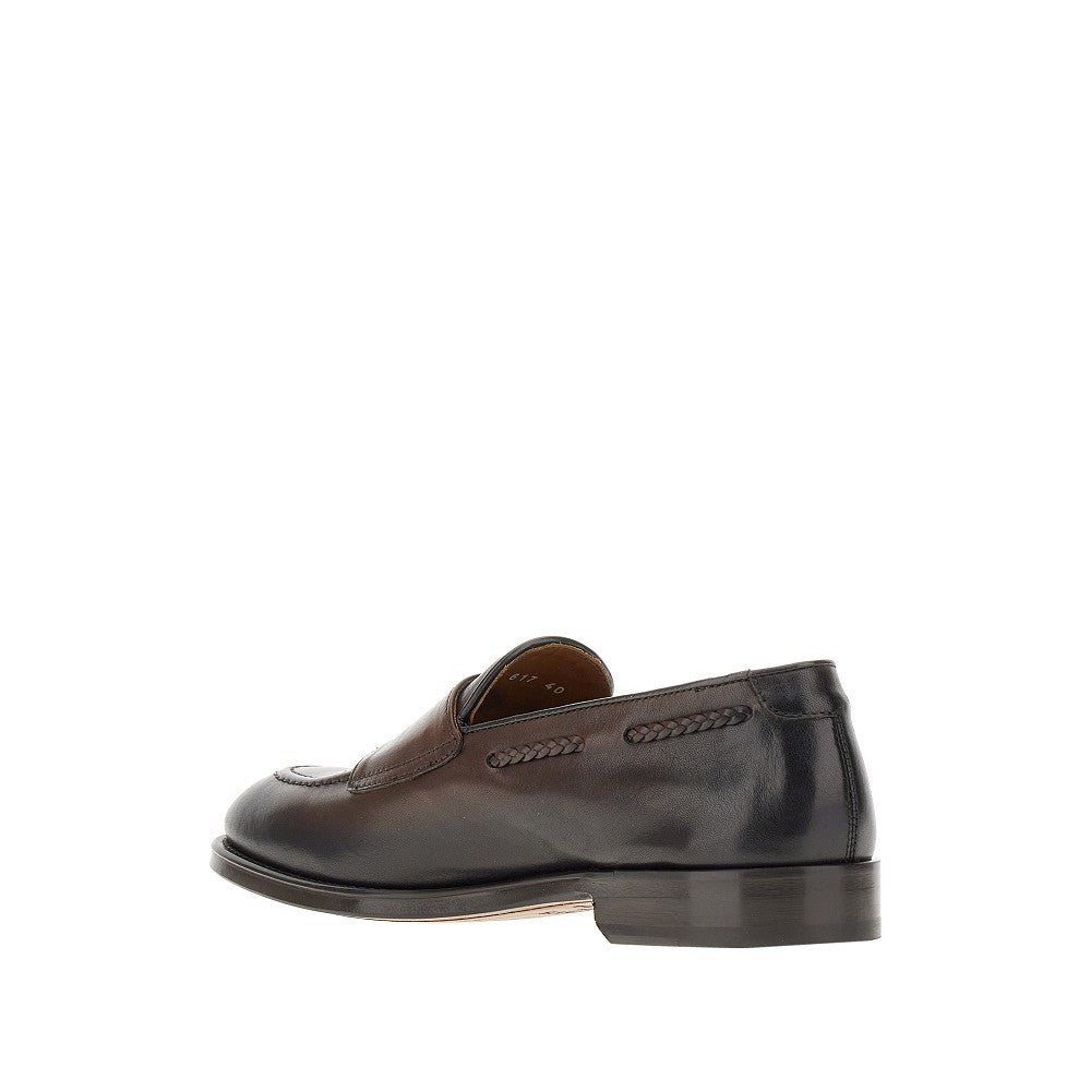 Double Monk Strap leather loafers