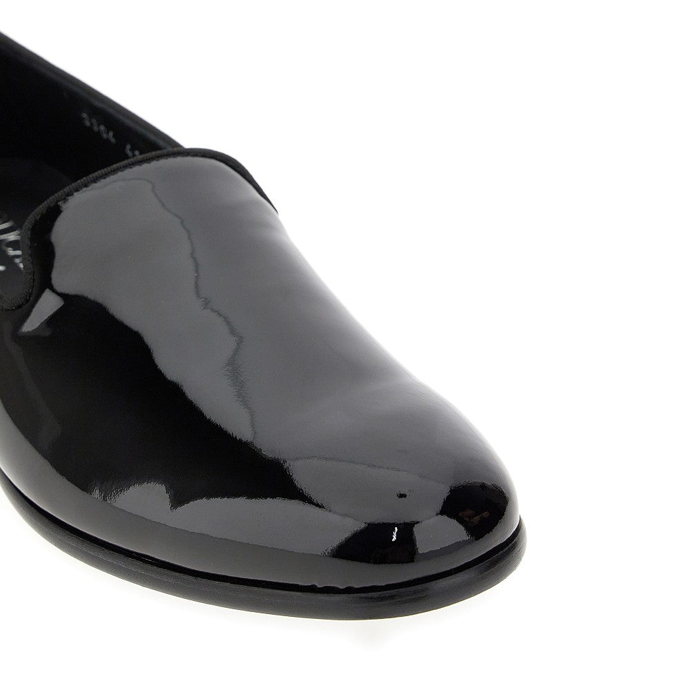 Patent leather slipper loafers