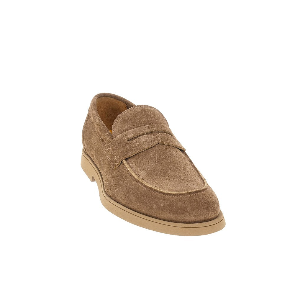 Suede leather loafers