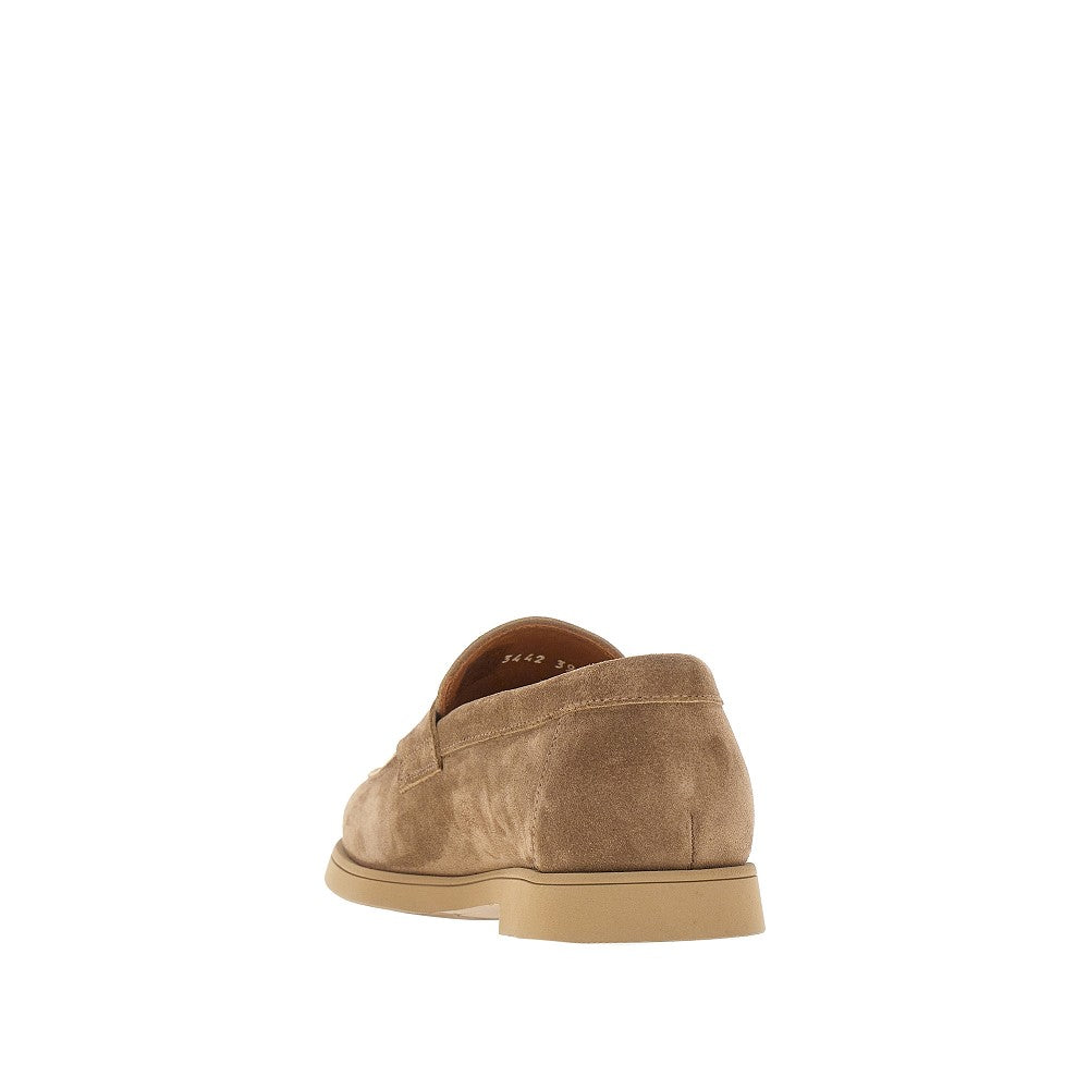 Suede leather loafers