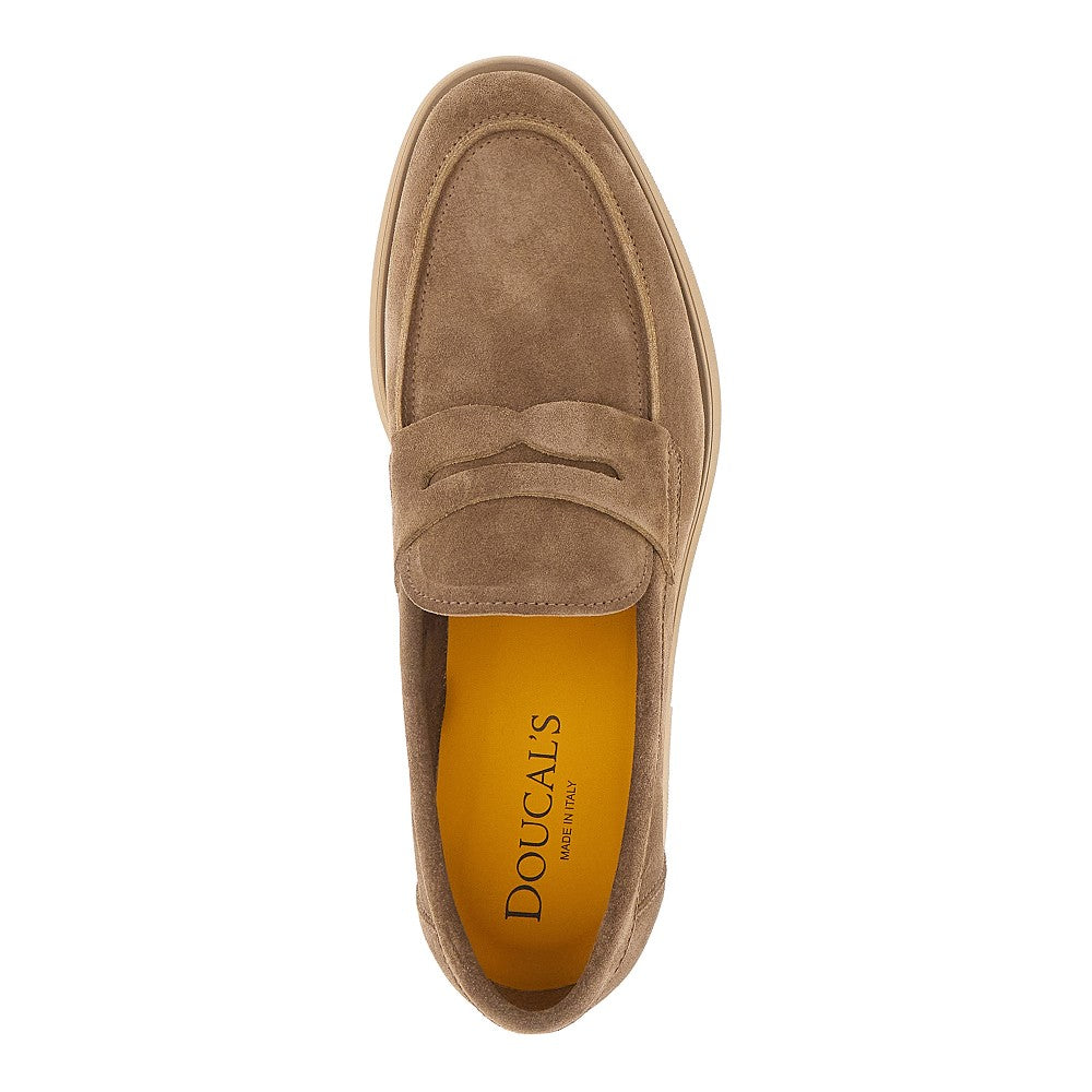 Suede leather loafers
