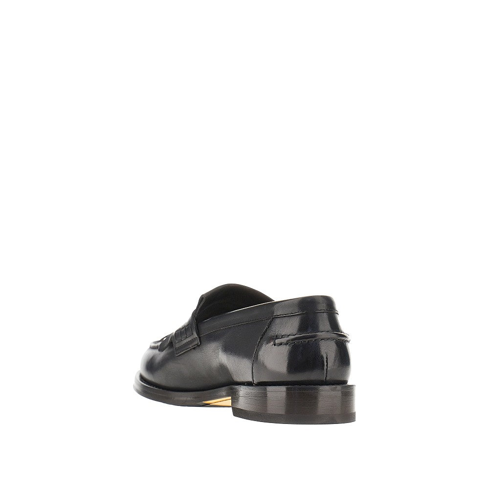 Leather loafers with tassels