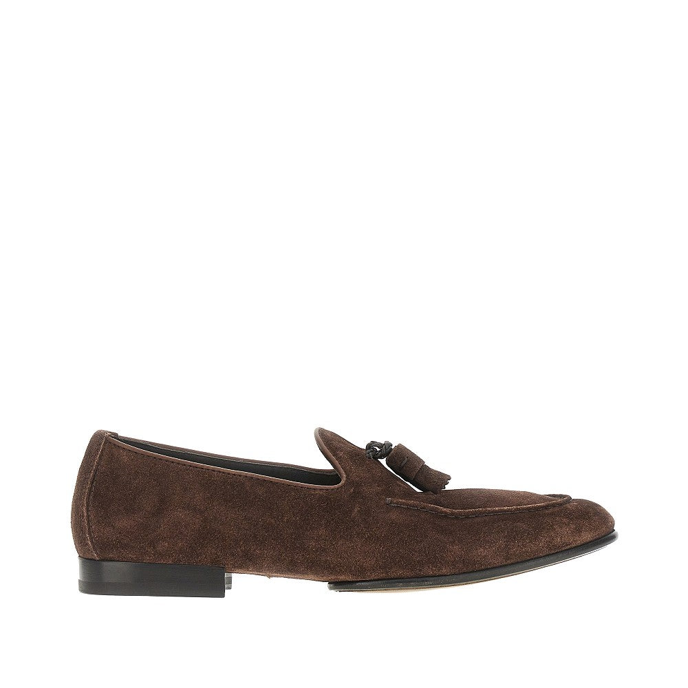 Suede leather loafers