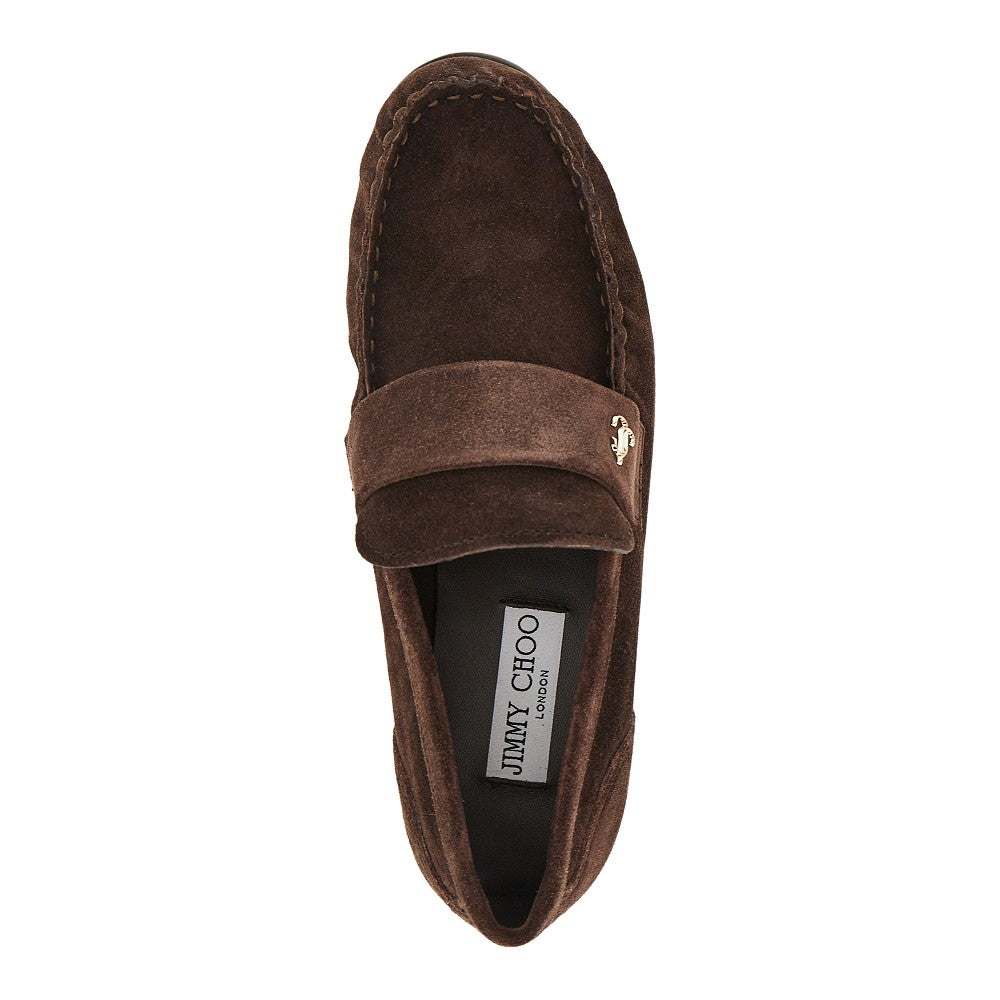 'Ellis' suede leather loafers