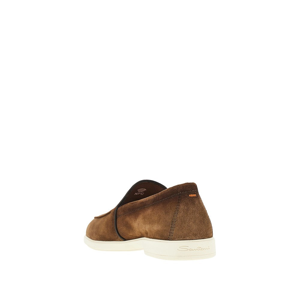 'Malibu' suede leather loafers
