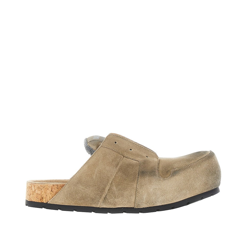 Suede leather 'Dumbo' sabot