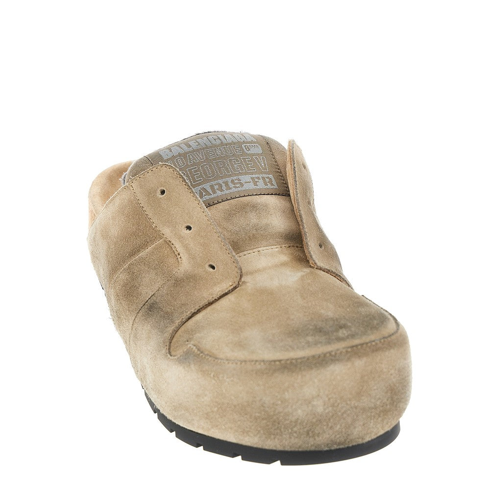 Suede leather 'Dumbo' sabot