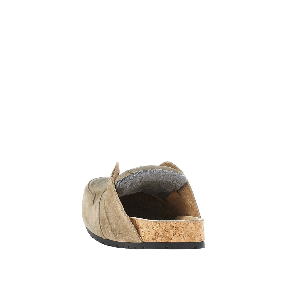 Suede leather 'Dumbo' sabot