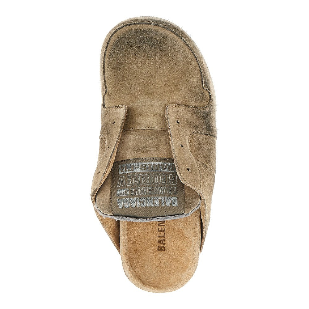 Suede leather 'Dumbo' sabot