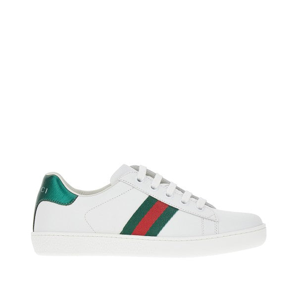 Sneakers in pelle con nastro Web