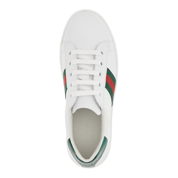 Sneakers in pelle con nastro Web