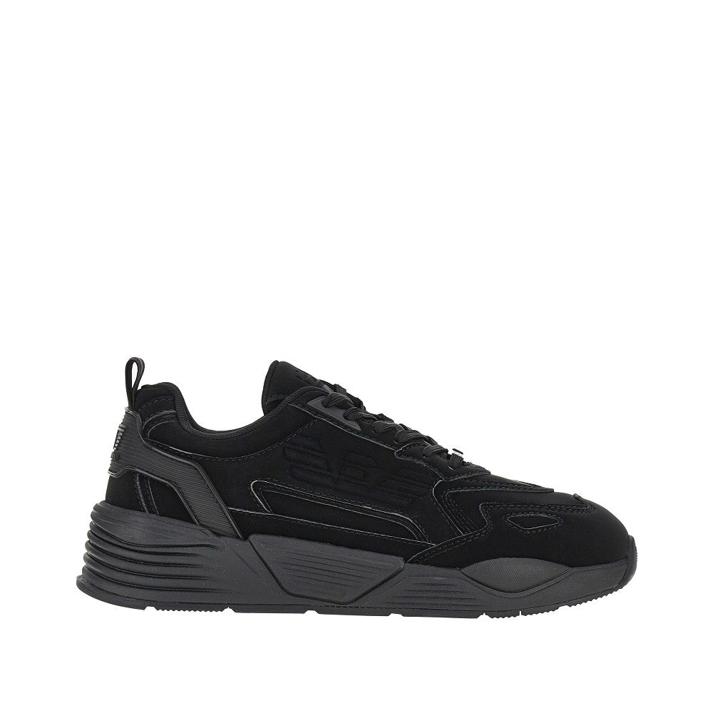 Sneakers in nylon spalmato con logo Eagle