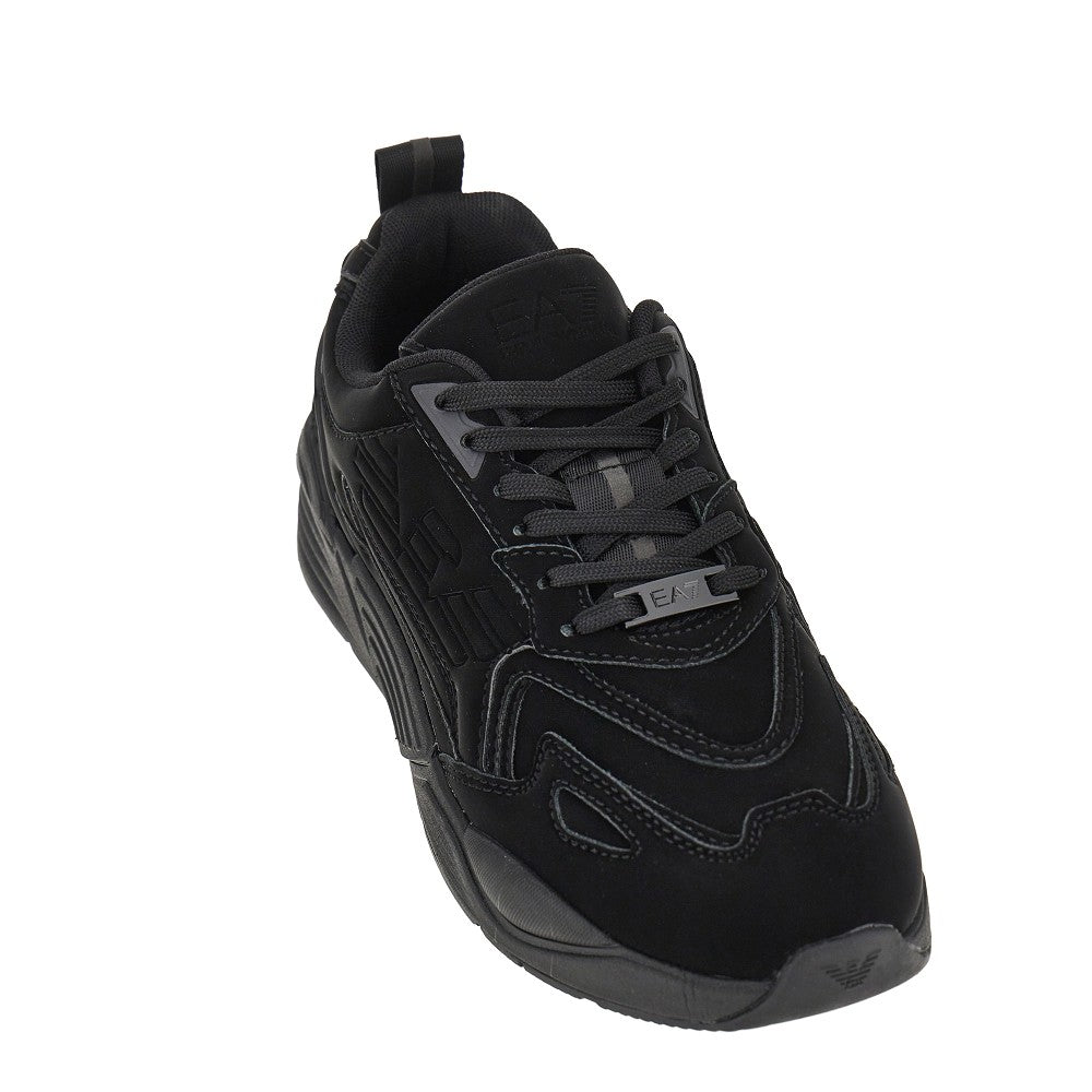 Sneakers in nylon spalmato con logo Eagle