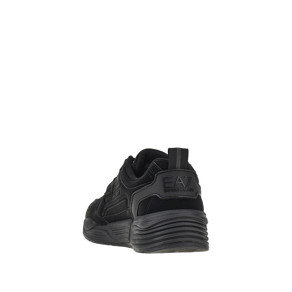 Sneakers in nylon spalmato con logo Eagle