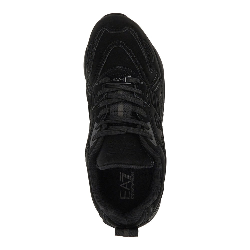Sneakers in nylon spalmato con logo Eagle
