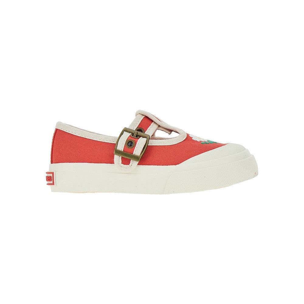 Scarpine in cotone con ricamo Pixel Daisy