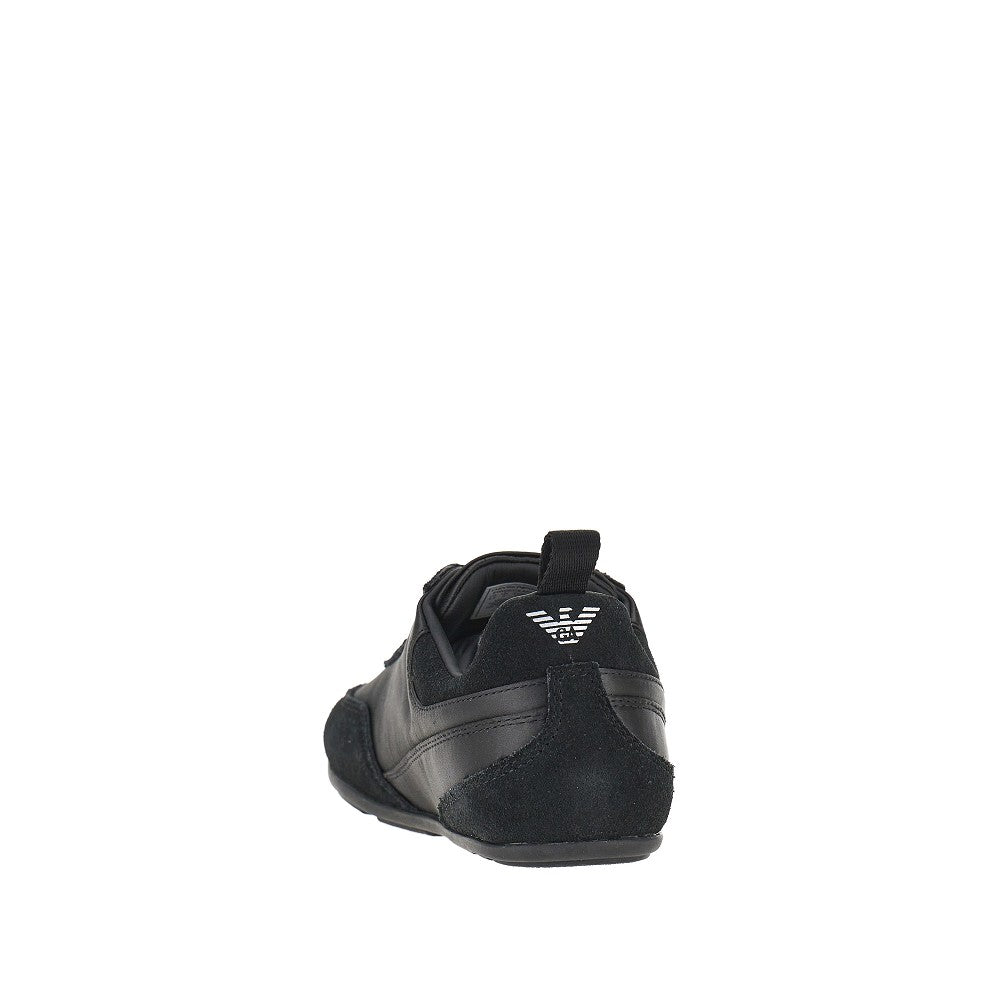Sneakers in satin e pelle scamosciata