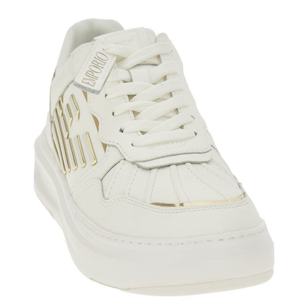 Sneakers in pelle con logo Eagle