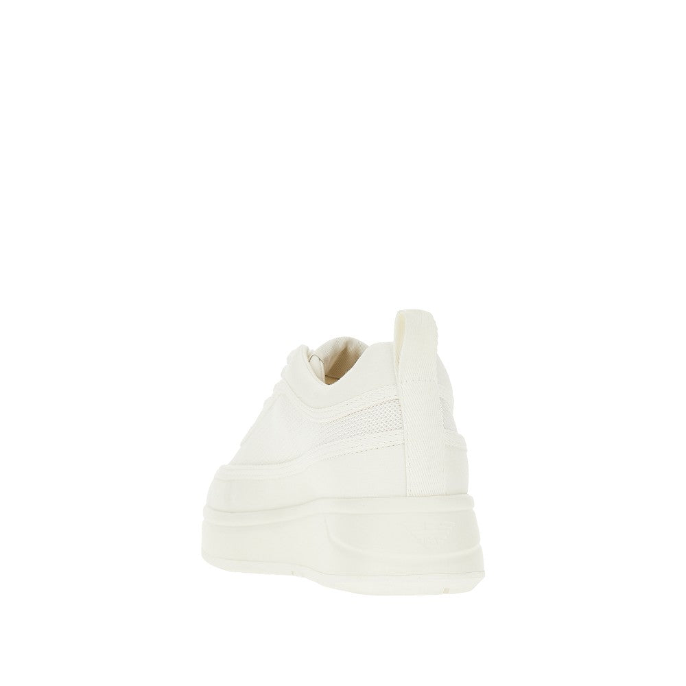 Gabardine and mesh sneakers