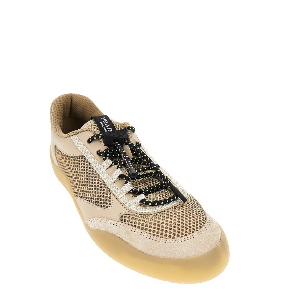 'Speedrock' mesh and leather sneakers