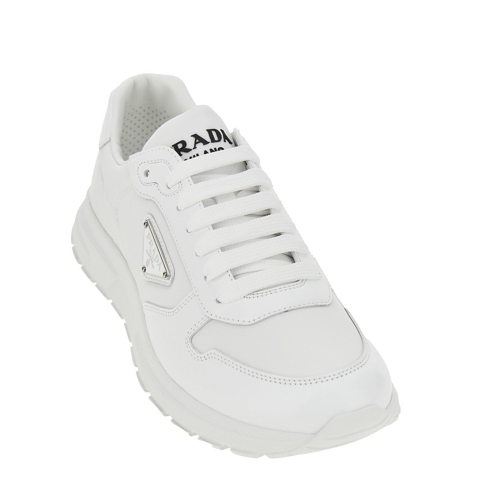 Re-Nylon and leather 'Prax 01' sneakers