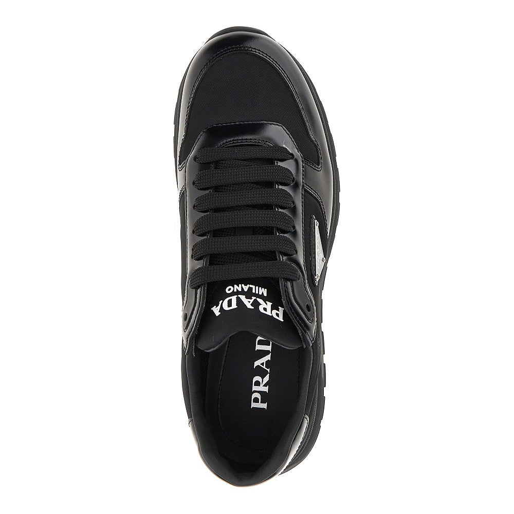 Re-Nylon and leather 'Prax 01' sneakers