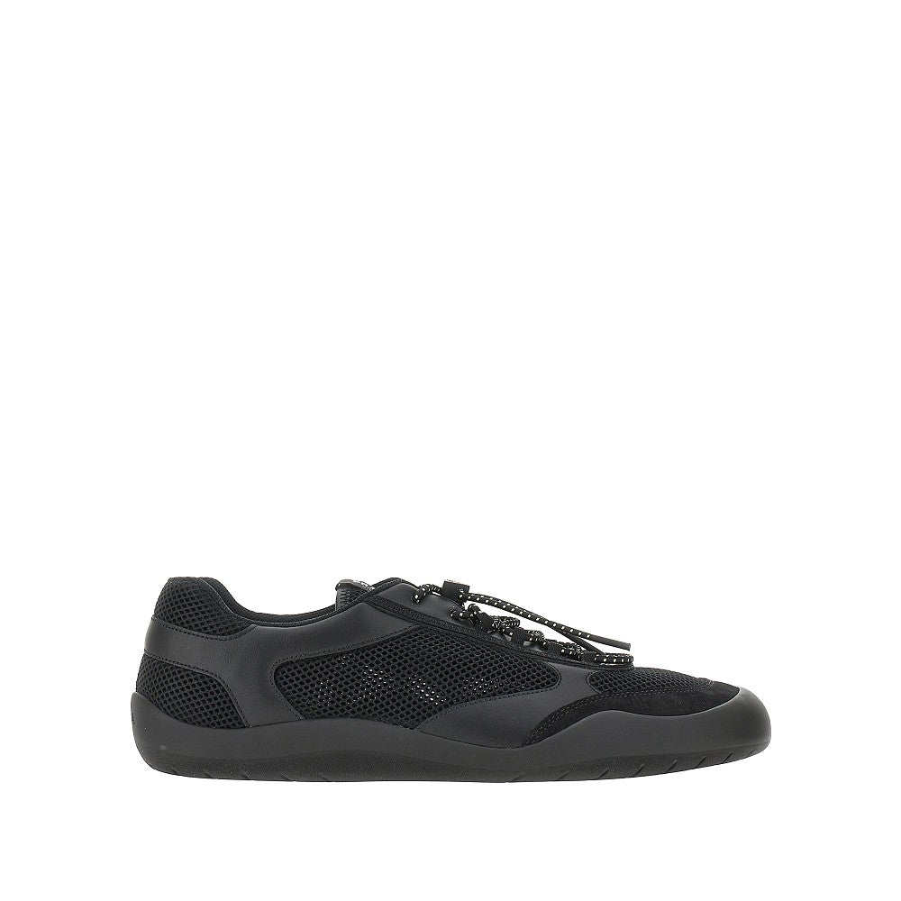 Sneakers in mesh e pelle