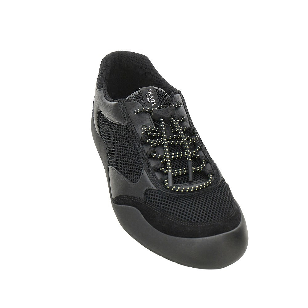 Sneakers in mesh e pelle