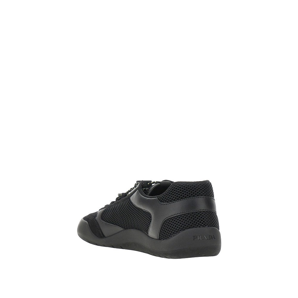 Sneakers in mesh e pelle
