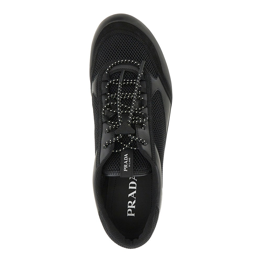 Sneakers in mesh e pelle