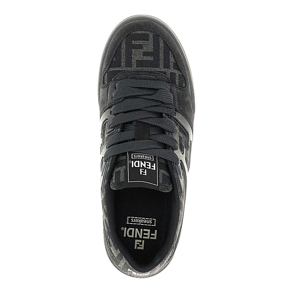 Jacquard FF and leather 'Fendi Match' sneaker