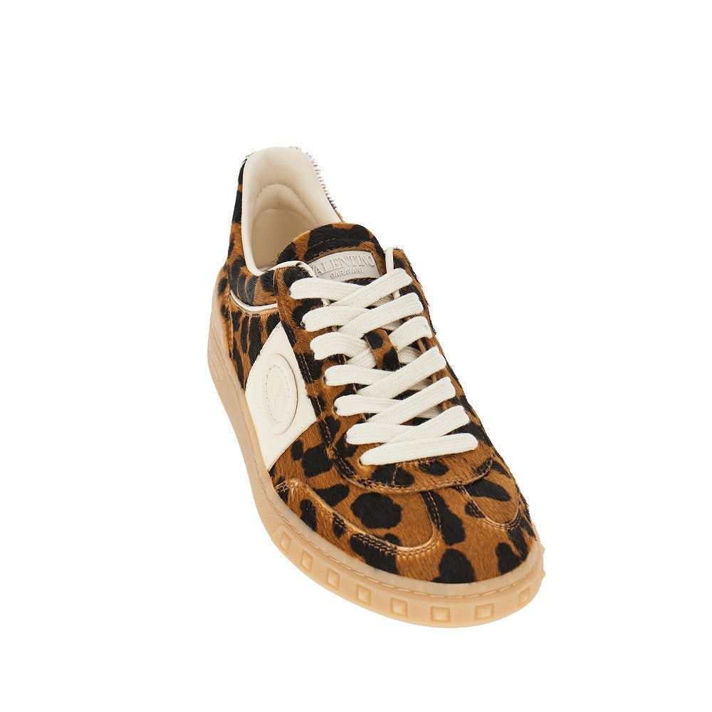 'Upvillage' leopard-print calfhair sneakers