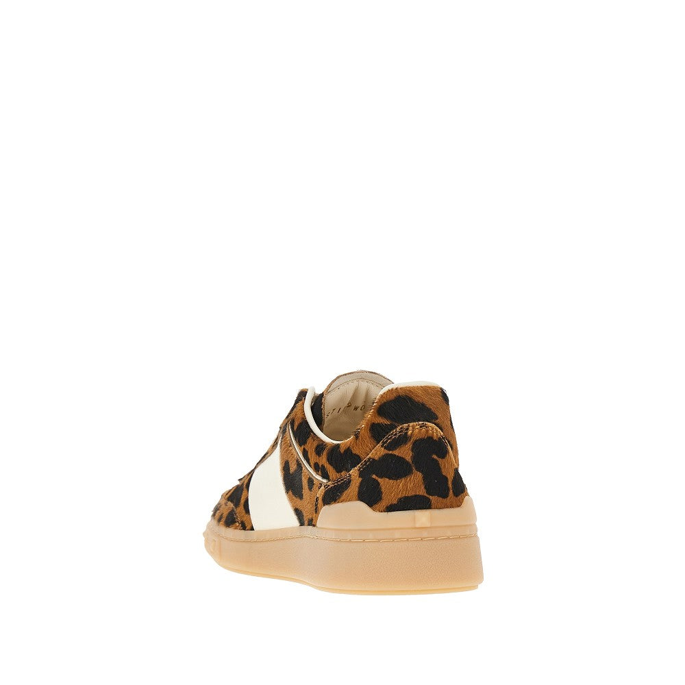 'Upvillage' leopard-print calfhair sneakers