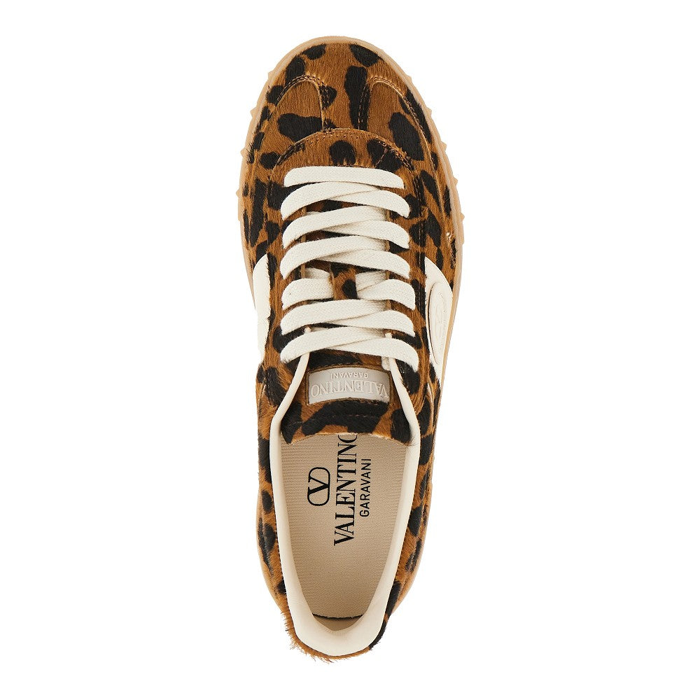 'Upvillage' leopard-print calfhair sneakers