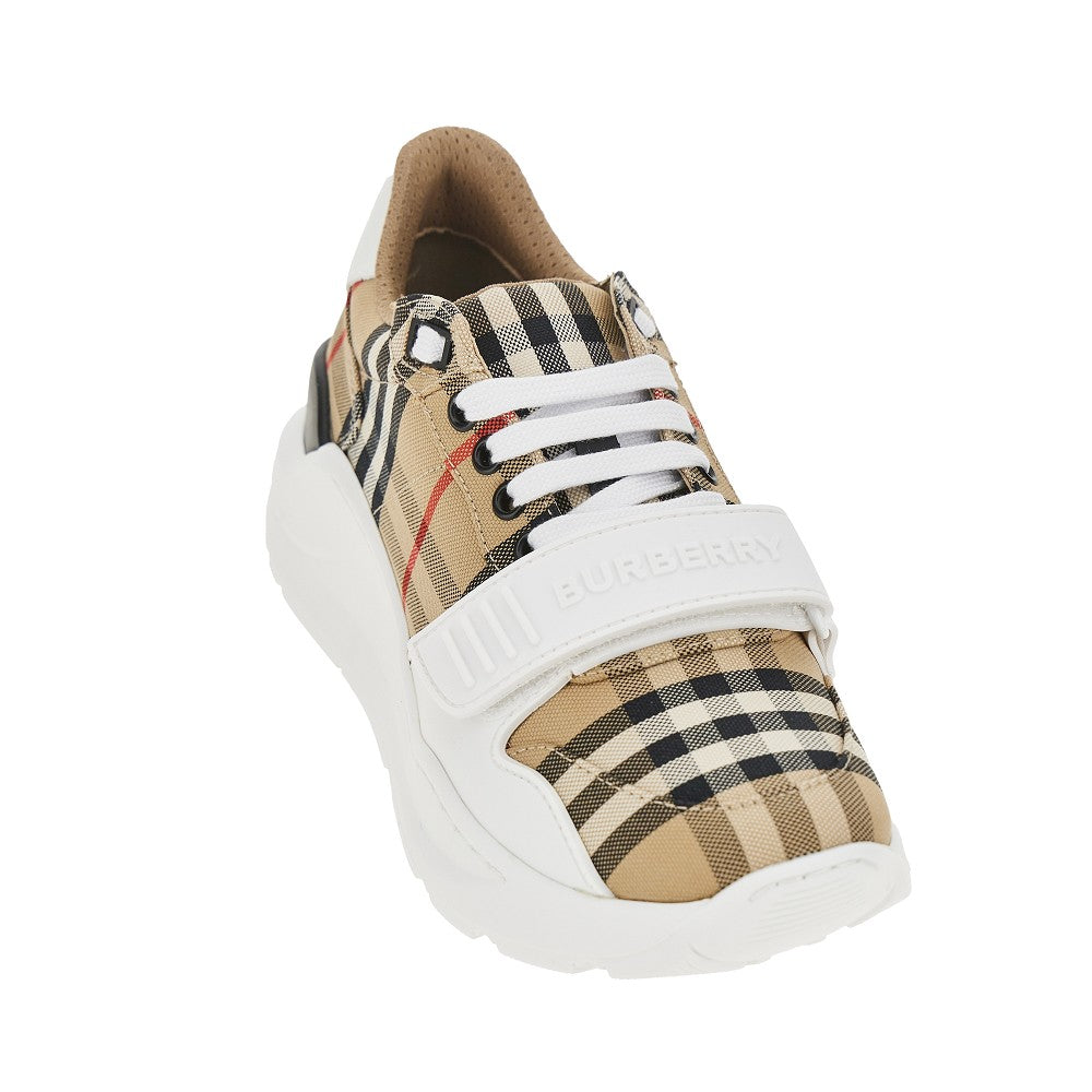 Check cotton sneakers