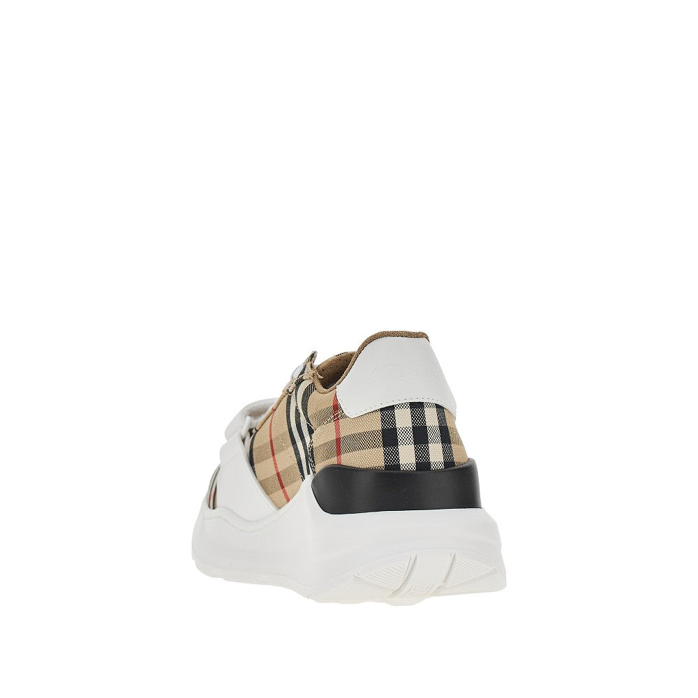 Check cotton sneakers