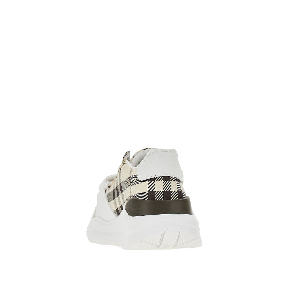 Check fabric sneakers