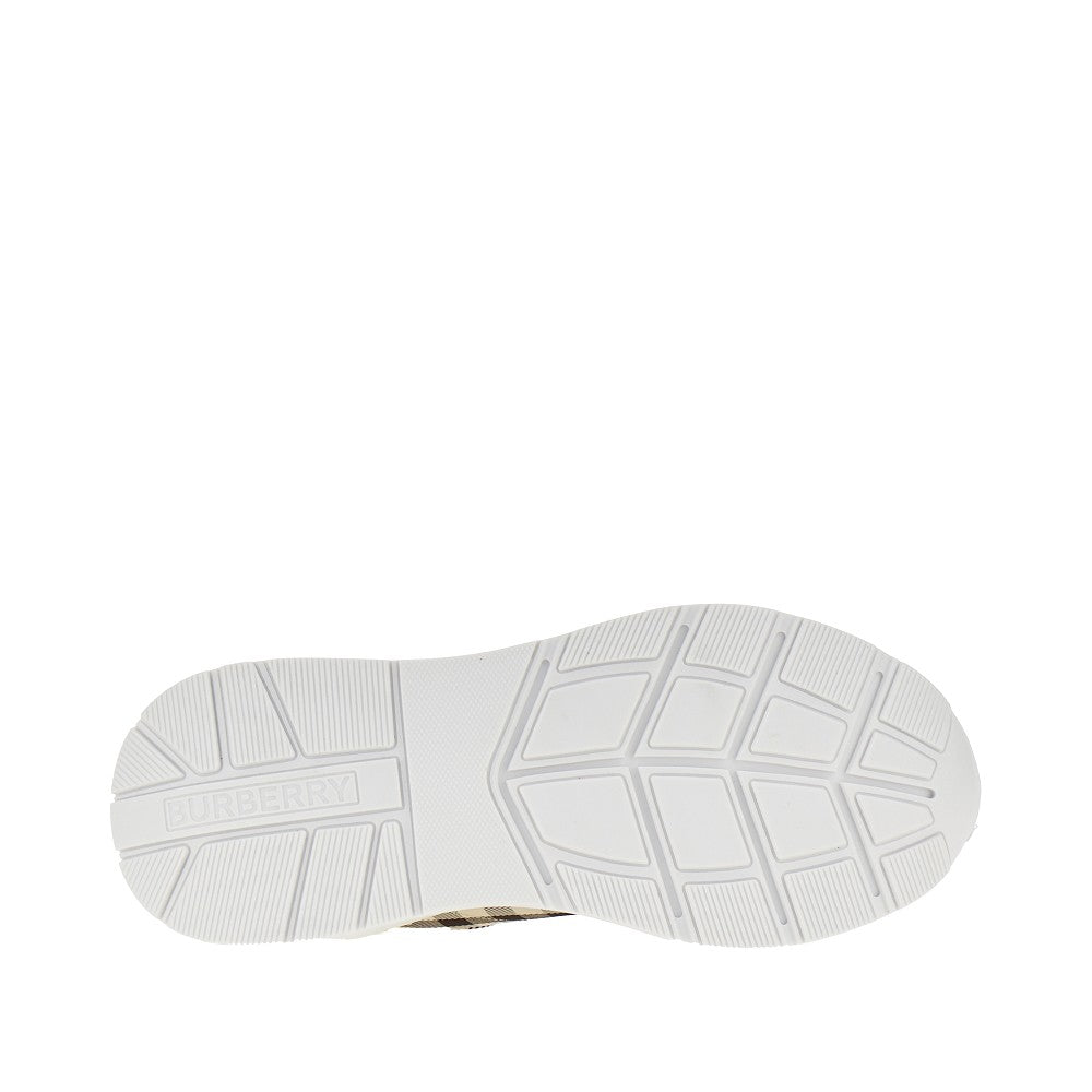 Check fabric sneakers